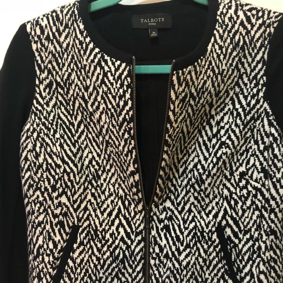 Talbots zip up blazer - Picture 3 of 4